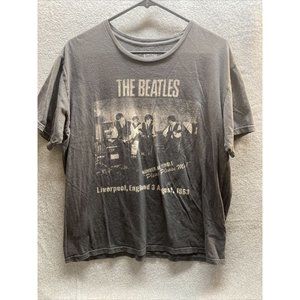 THE BEETLES Mens Gray SHIRT Number 1 Single 1963 Beetles Band Logo Crew Neck